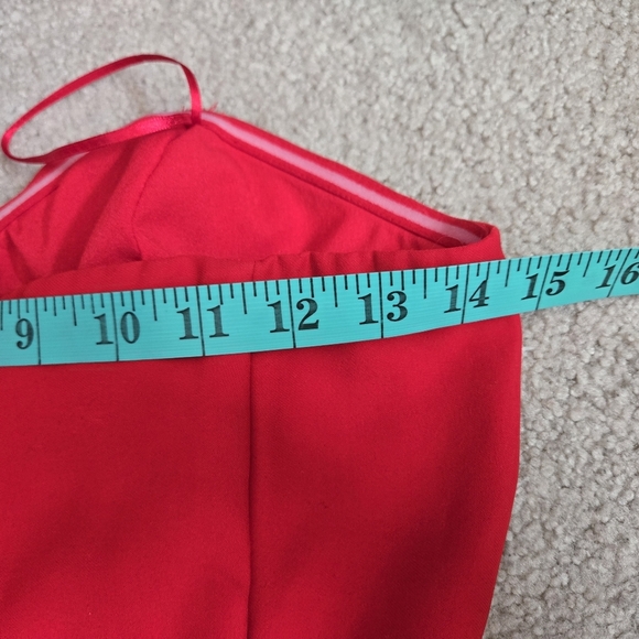 ADELYN RAE Red Sweetheart Neckline Strapless Jumpsuit.Size Small - Picture 10 of 12